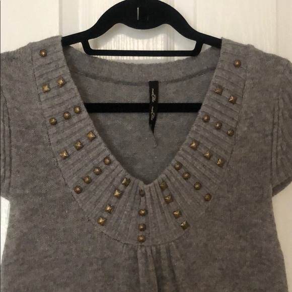 Grey Studded Sweater Dress - Picture 4 of 5